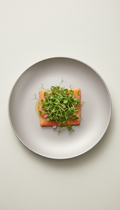Celery-Cured Salmon With Microgreens