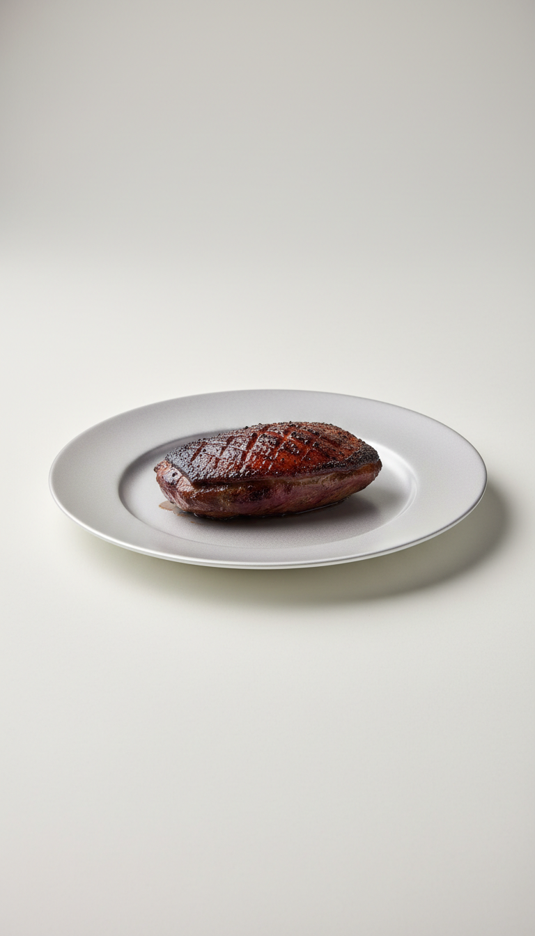 Charcoal Plum-Glazed Duck Breast